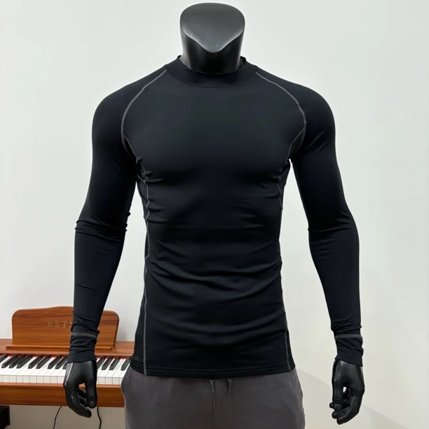 男子秋冬户外运动打底长袖T恤内里薄绒