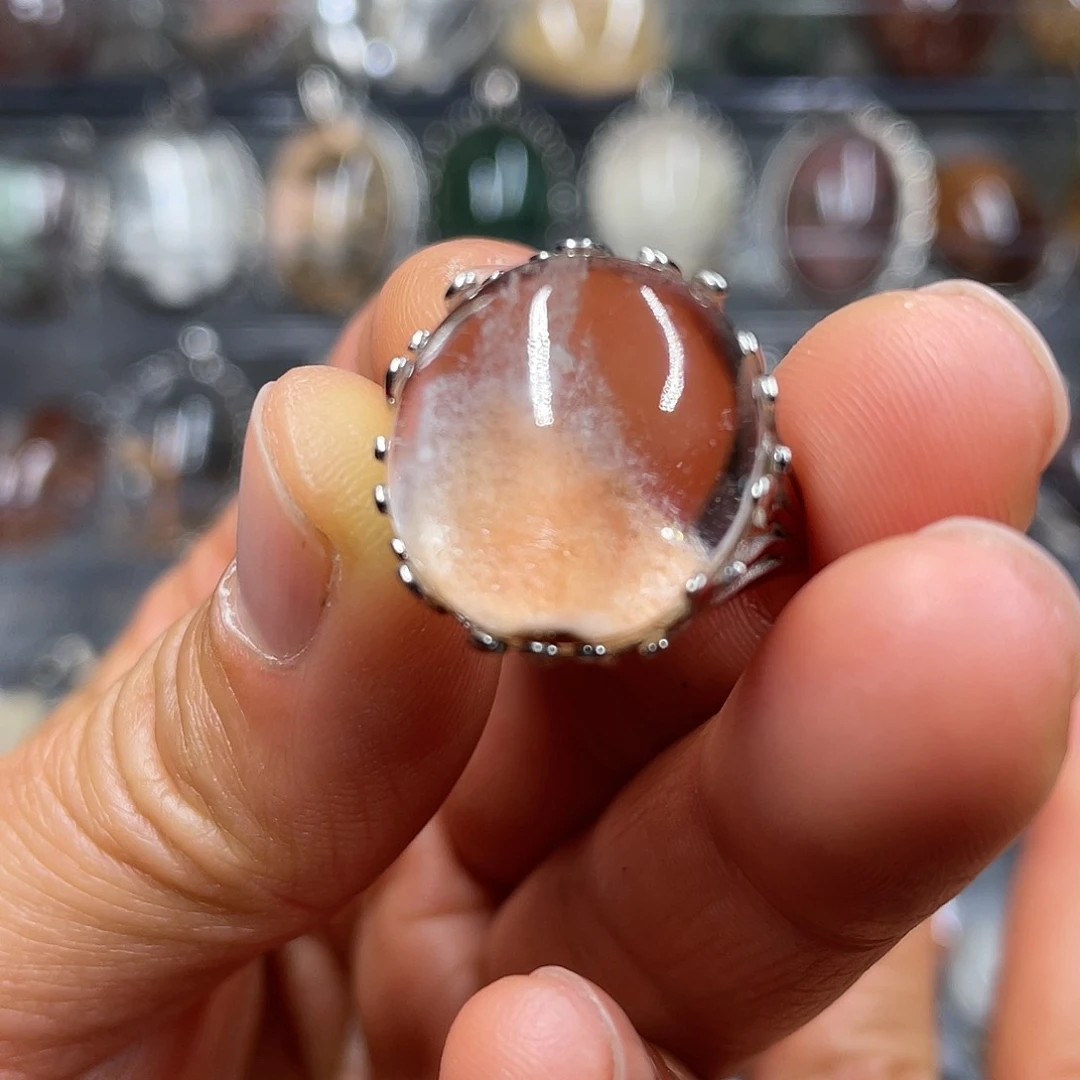 【闪购商品】水晶珠宝半成品银S925镶嵌戒指