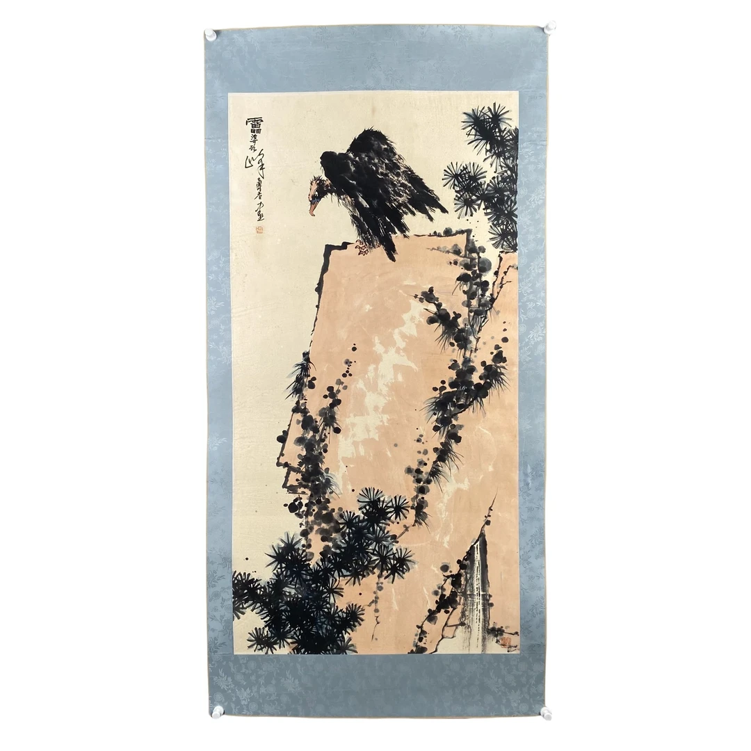 g50天寿款鹰装裱尺寸68*138约9.5平尺