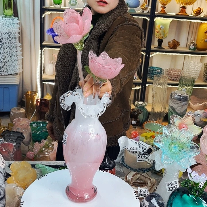 2花1瓶不完美家悦美居琉璃摆件