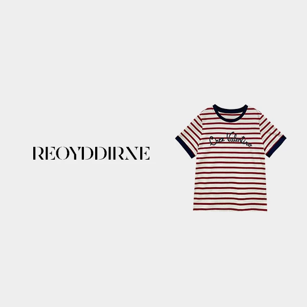 兔兔TUTU-【Reoyddirne】2025春新圆领条纹百搭休闲短袖T恤118997