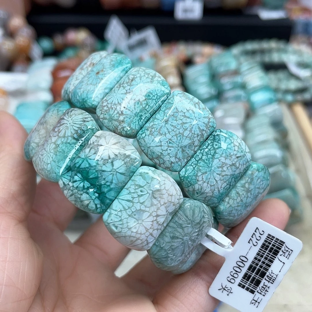 硅化珊瑚（珊瑚玉）手串未镶嵌慕*174
