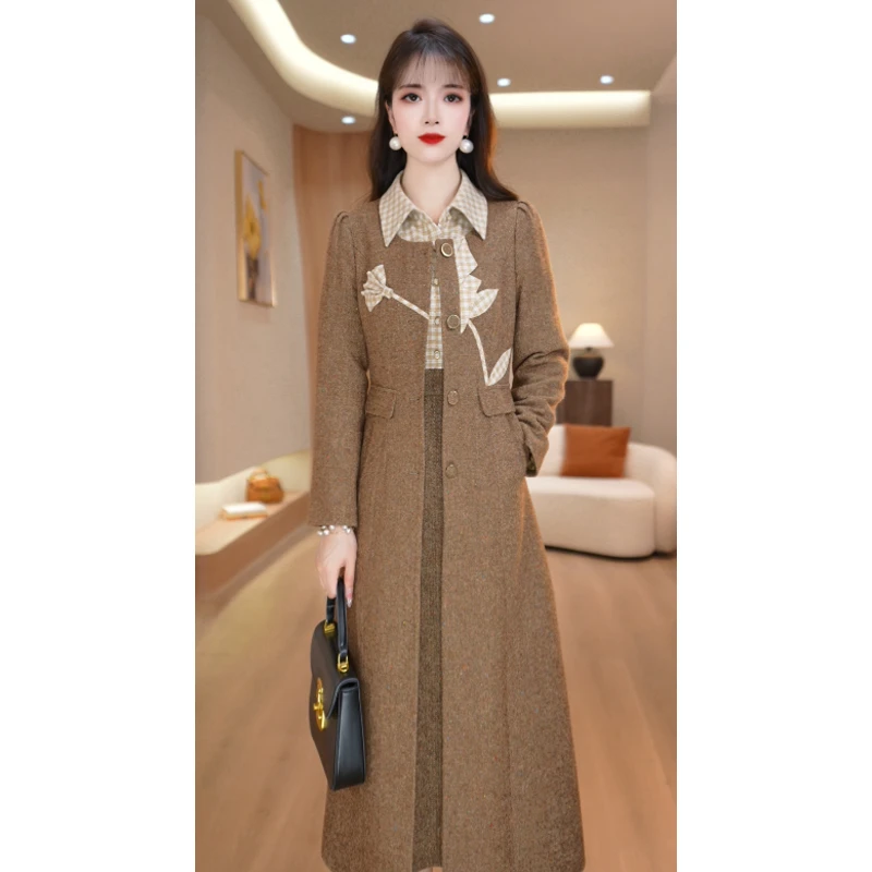 【两件套】秋冬季新款气质减龄修身两件套套装M-4XL