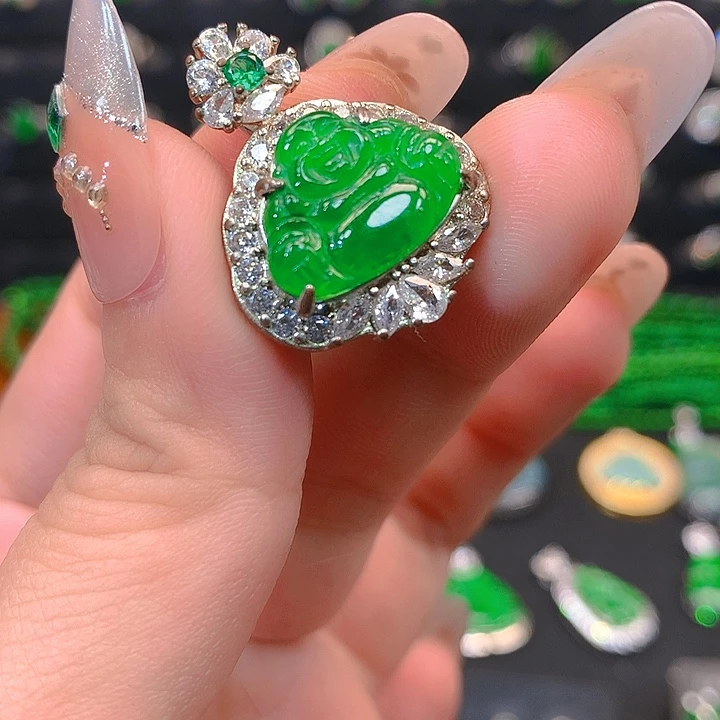 翡翠未镶嵌吊坠(不含链)
