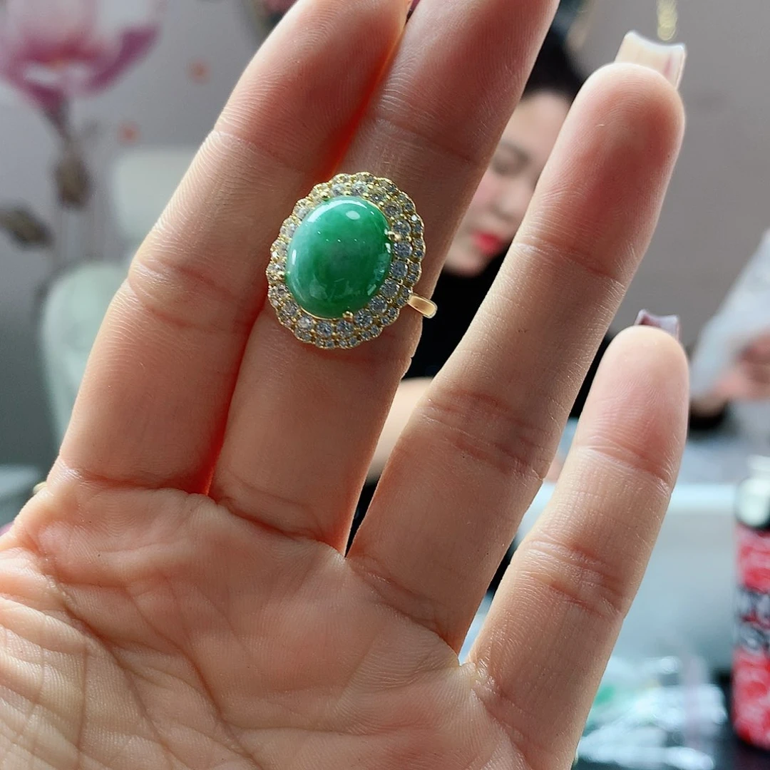 【闪购商品】翡翠戒指银S925镶嵌，