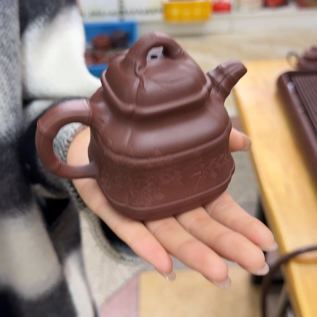 紫砂茶壶紫砂壶四方竹鼎230cc