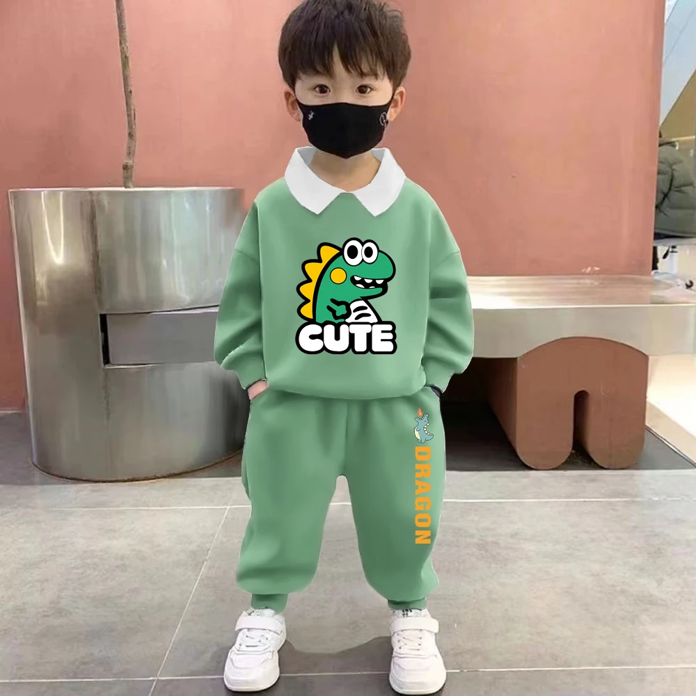 男女童新款秋装2025洋气潮服时髦痞帅童装卫衣儿童春秋套装外出服