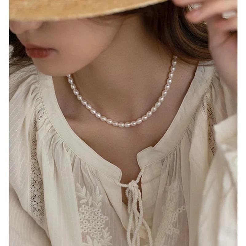 天然淡水珍珠（S925银元宝扣）+美人泪米型珍珠6mm点位LH0612