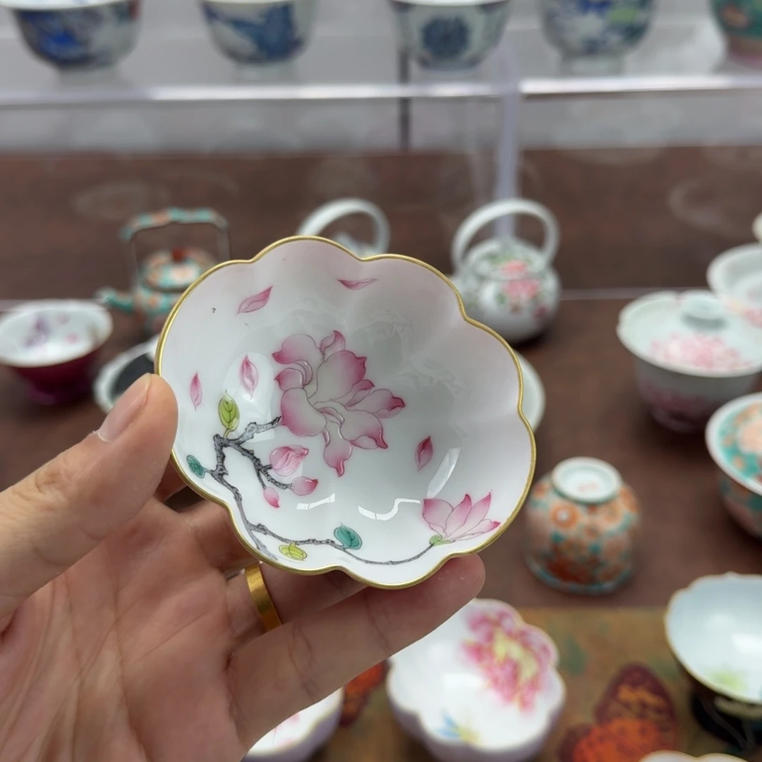 杯子浔隐玉兰粉色女神杯