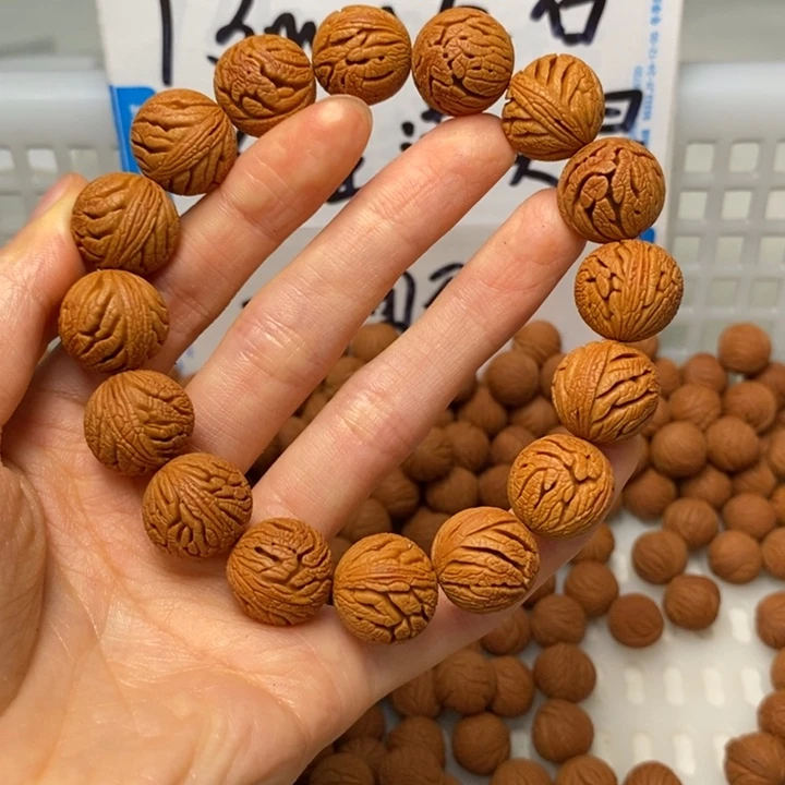 桃核手串15mm左右绣球单圈