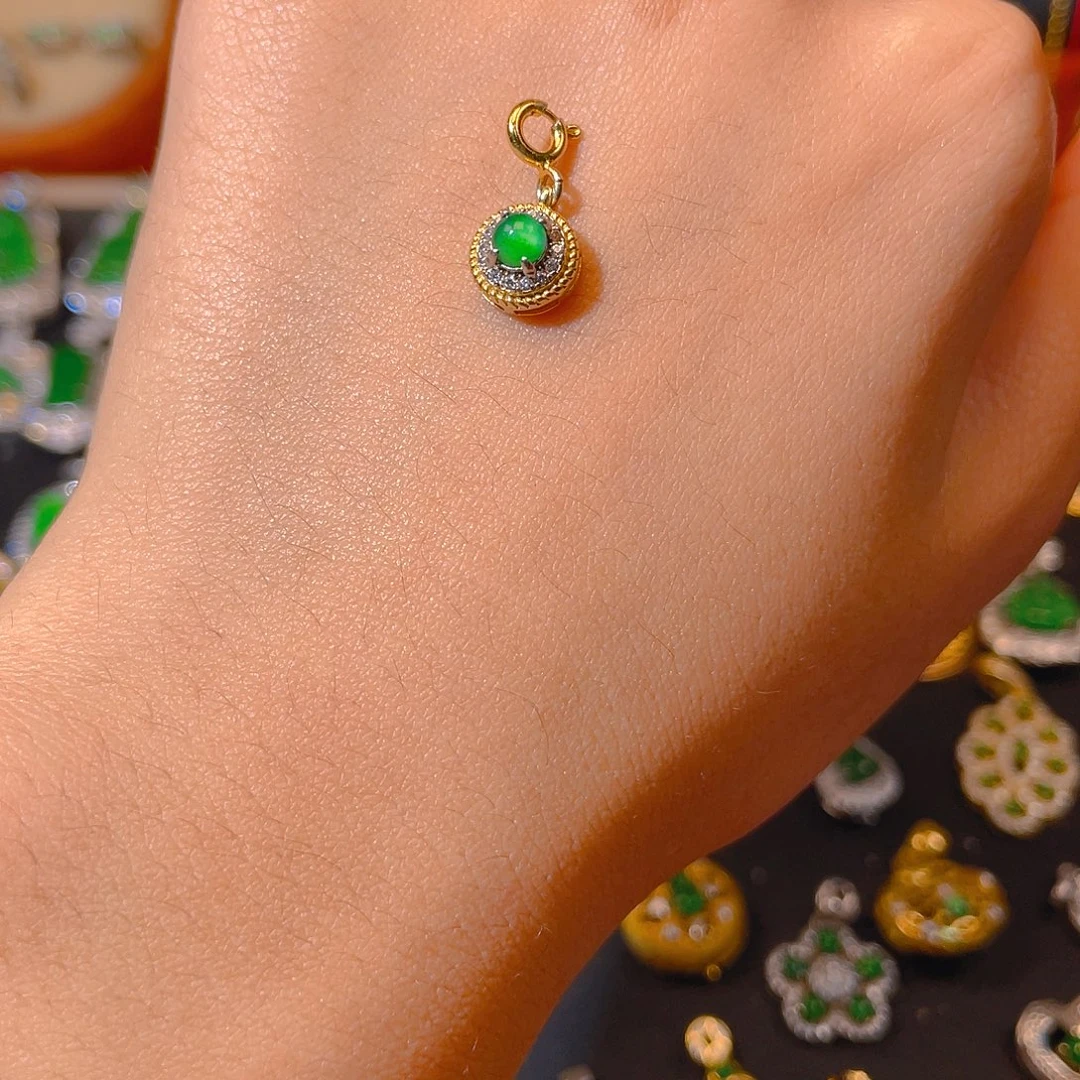 翡翠银S925镶嵌颈饰