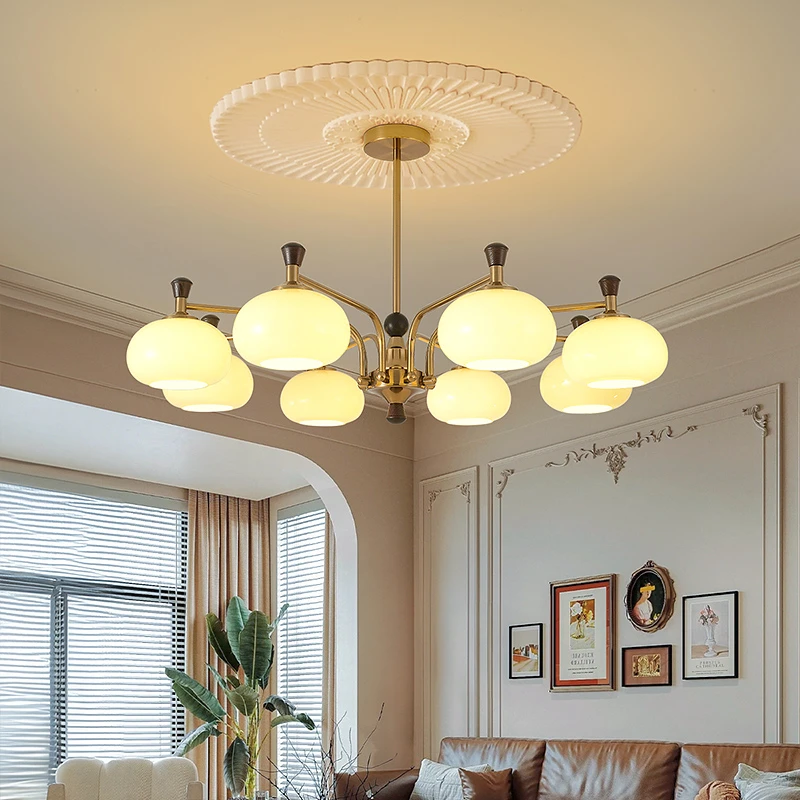 中古风客厅欧式大气吊灯美式复古餐厅灯卧室创意灯新款灯饰灯具