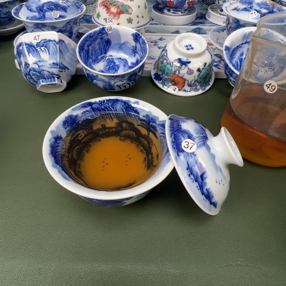 景德镇纯手工纯手绘茶具木木37