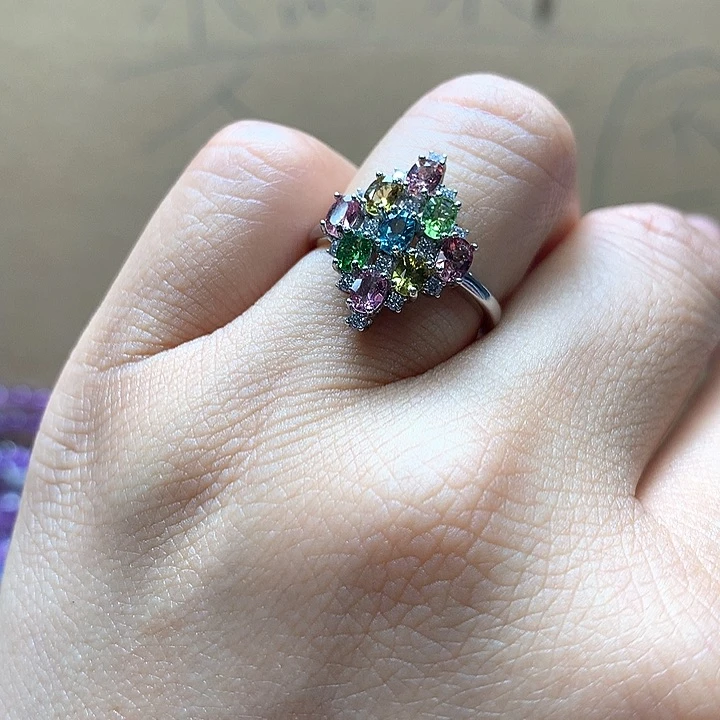 水晶水晶戒指银S925镶嵌葳****店