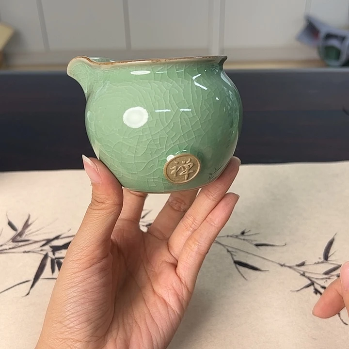 龙泉云间青瓷小米茶器