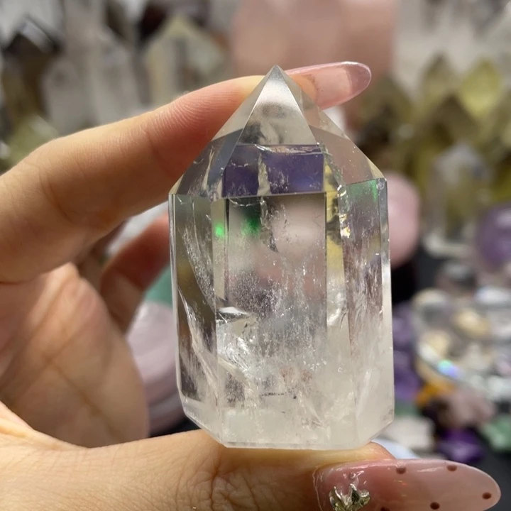 水晶珠宝半成品未镶嵌白水柱7