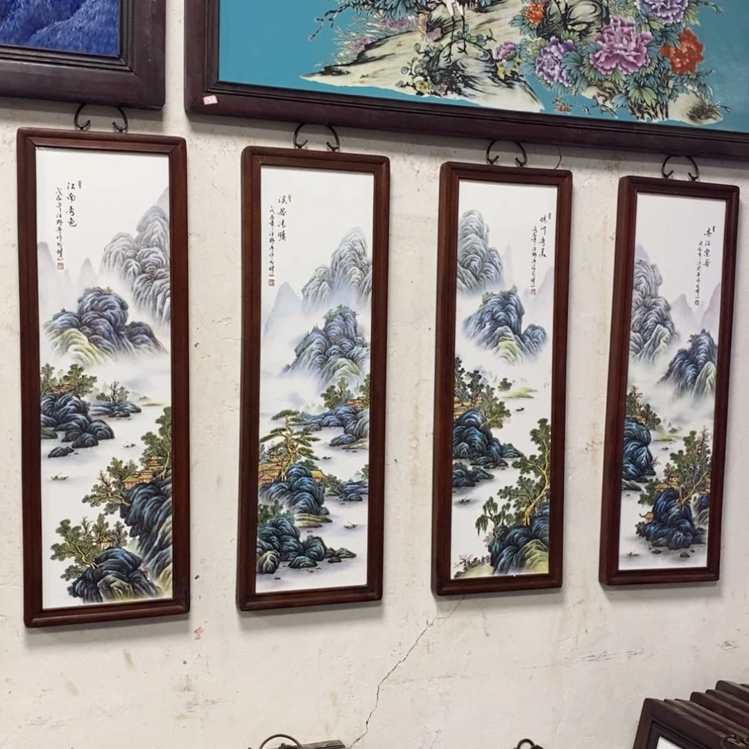 瓷片80*28*4 景德镇瓷板画柴窑烧制