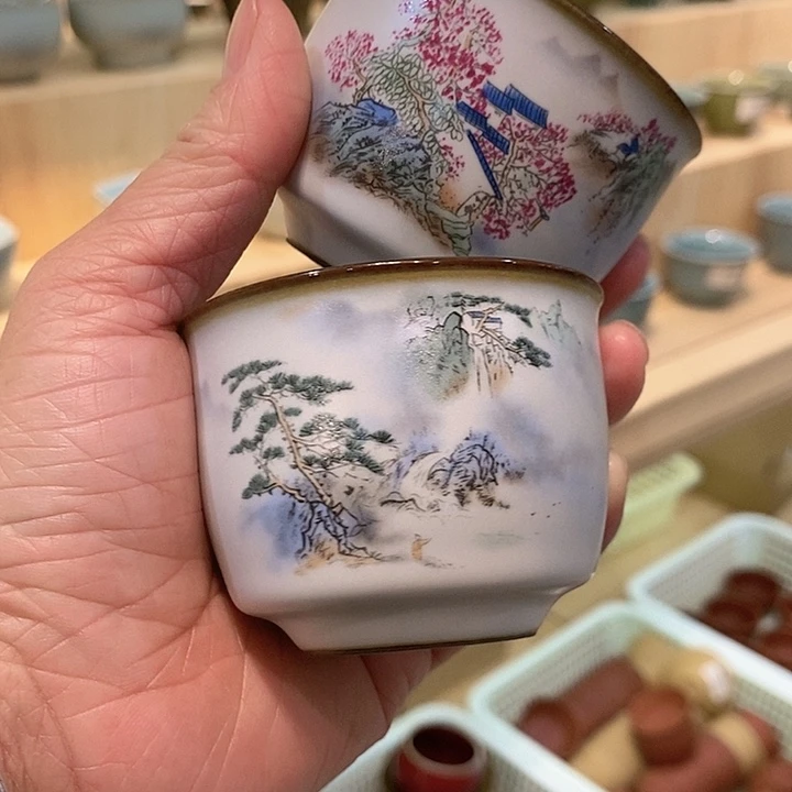 汝窑主人杯2入瓷器