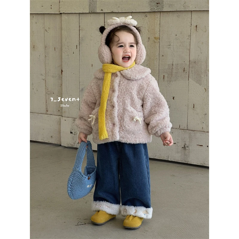7Seven·25冬~大翻领毛毛衣外套3158（童装汉服）