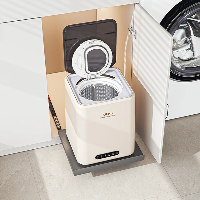 内衣内裤小型洗衣机置物架阳台柜内抽拉式滑轨底座浴室收纳架定制