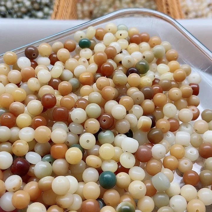 白玉菩提手串瑕疵9彩色混珠200颗卡灯牌宠300颗