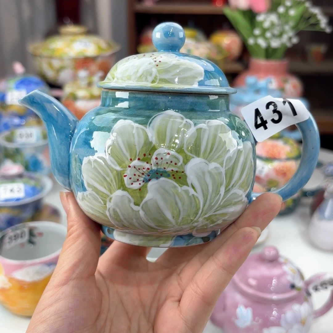 景德镇手绘高温釉下彩陶瓷茶具
