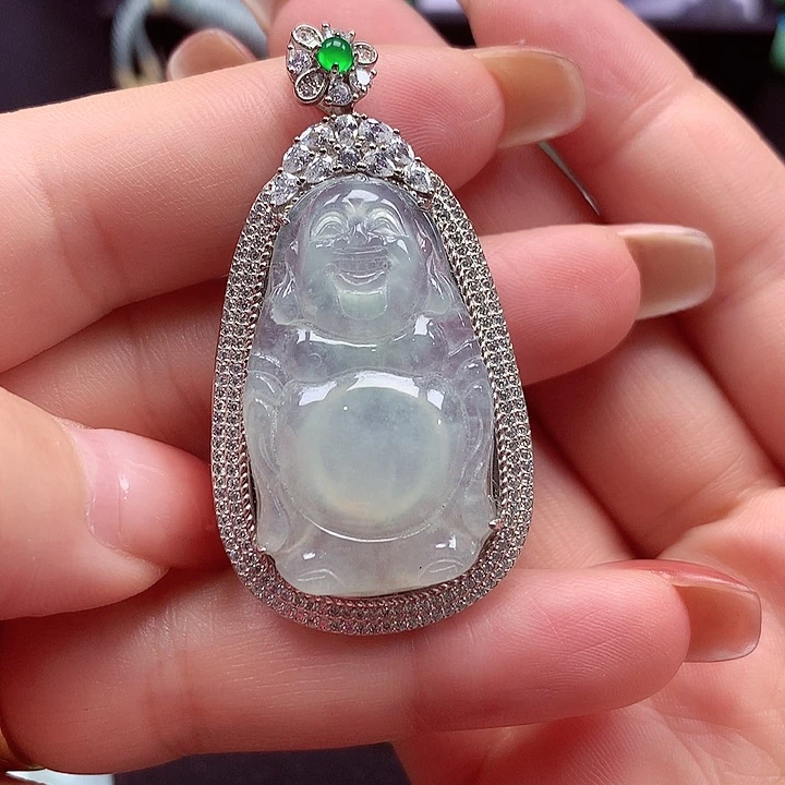 颈饰银S925镶嵌翡翠翡翠