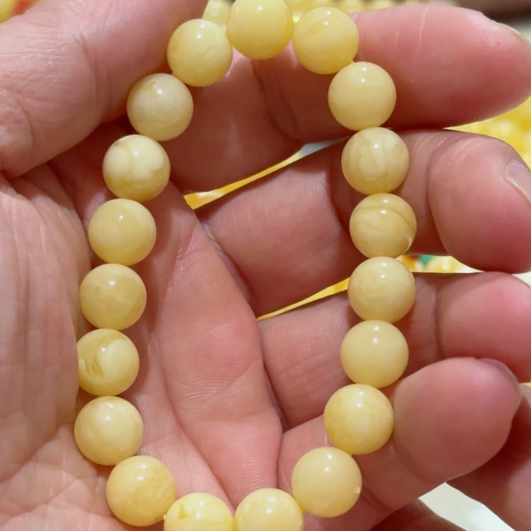 蜜蜡手串未镶嵌琥珀蜜蜡手串10mm+