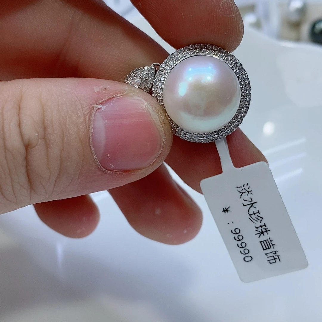 淡水珍珠颈饰银S925镶嵌