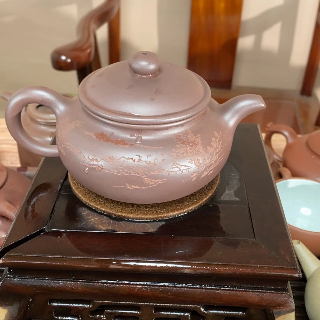 紫砂茶壶高端280cc天青仿古