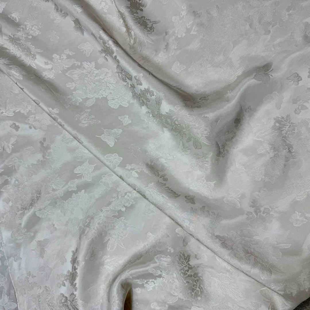 【白萝】高定新中式香云纱 白萝50提花布头（开裁不退换）