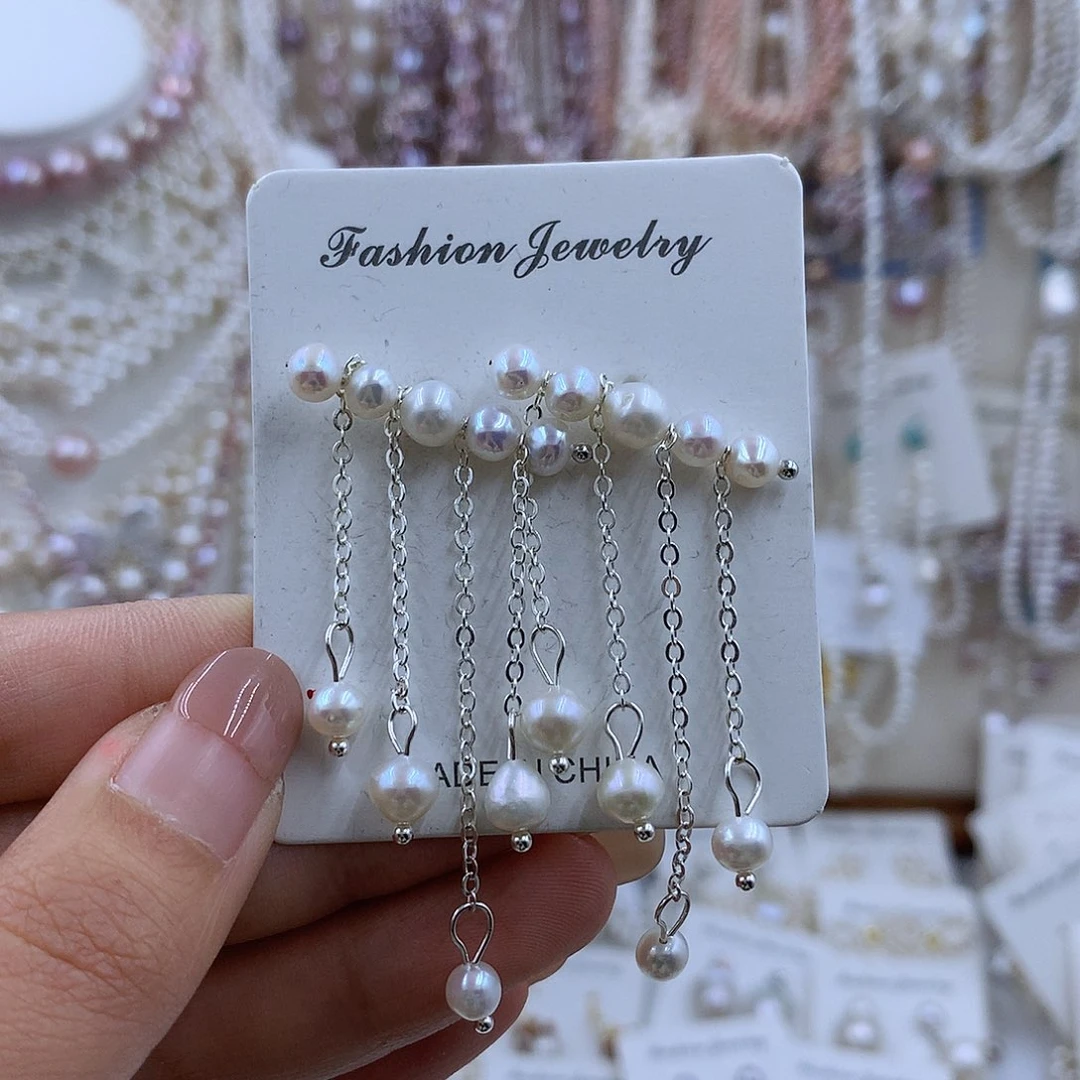 项链银S925镶嵌淡水珍珠