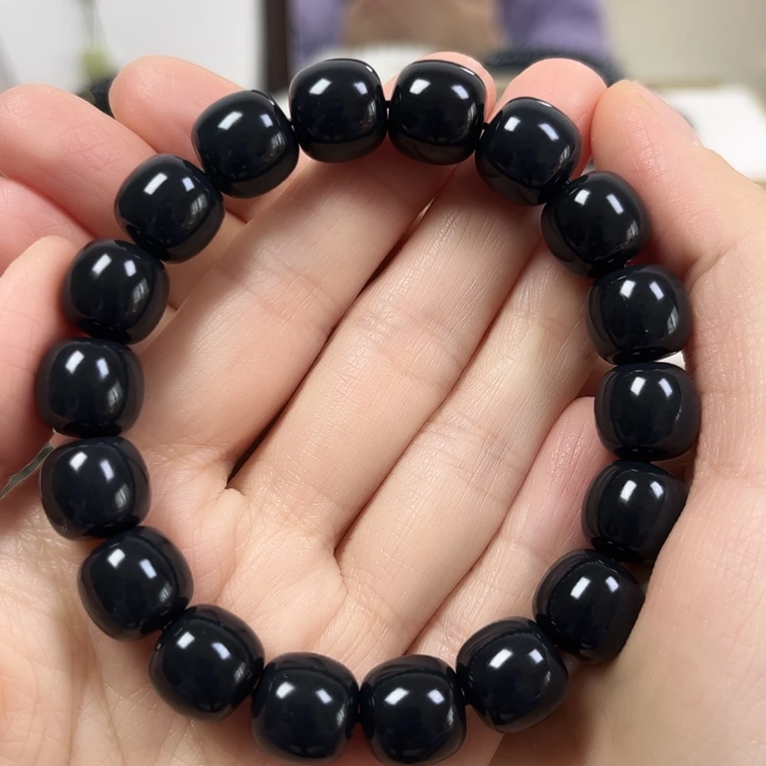 和田玉未镶嵌手串卡12老形珠货头