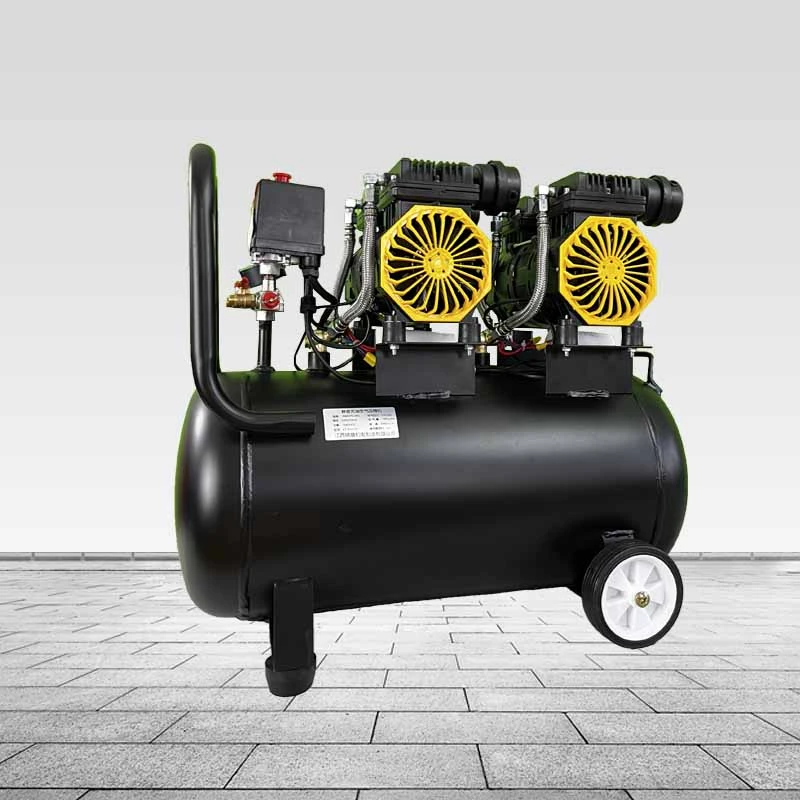 1680瓦-80升空压机小型220v空气压缩机无油静音高压木工喷漆气泵