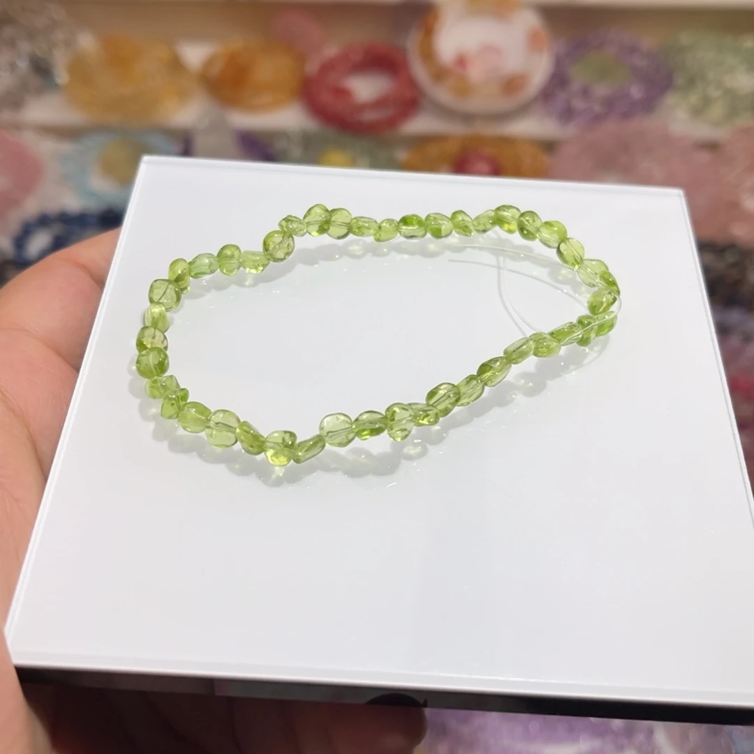 未镶嵌手链水晶橄榄石糖豆单圈