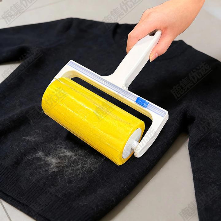 家用粘毛滚筒反卷胶带滚刷床上清理粘毛神器反向透明胶带粘毛器Z