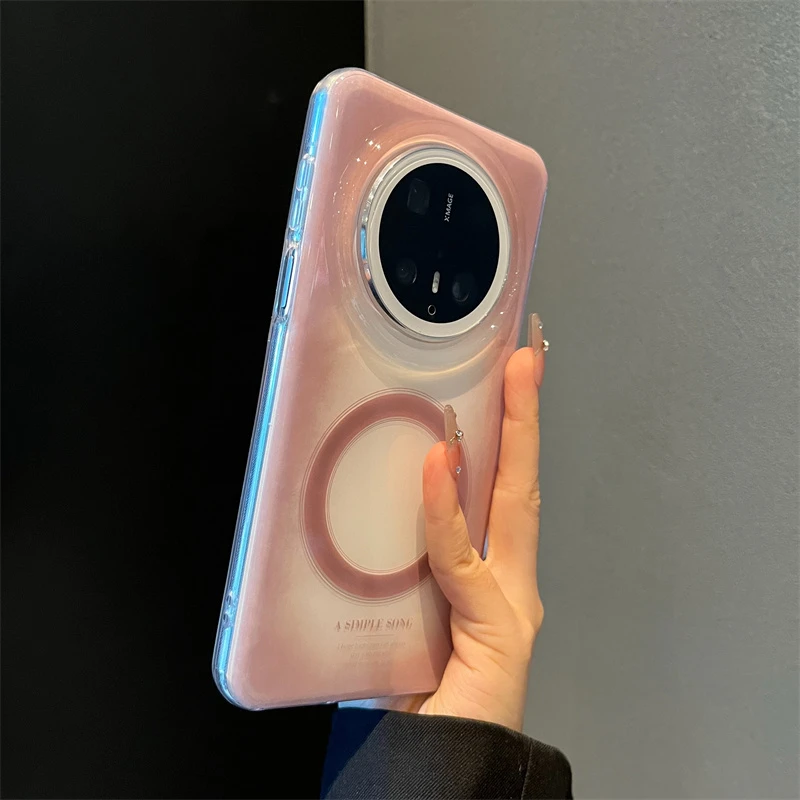 适用华为mate70pro+手机壳高级感大理石渐变磁吸mate60pro情侣款