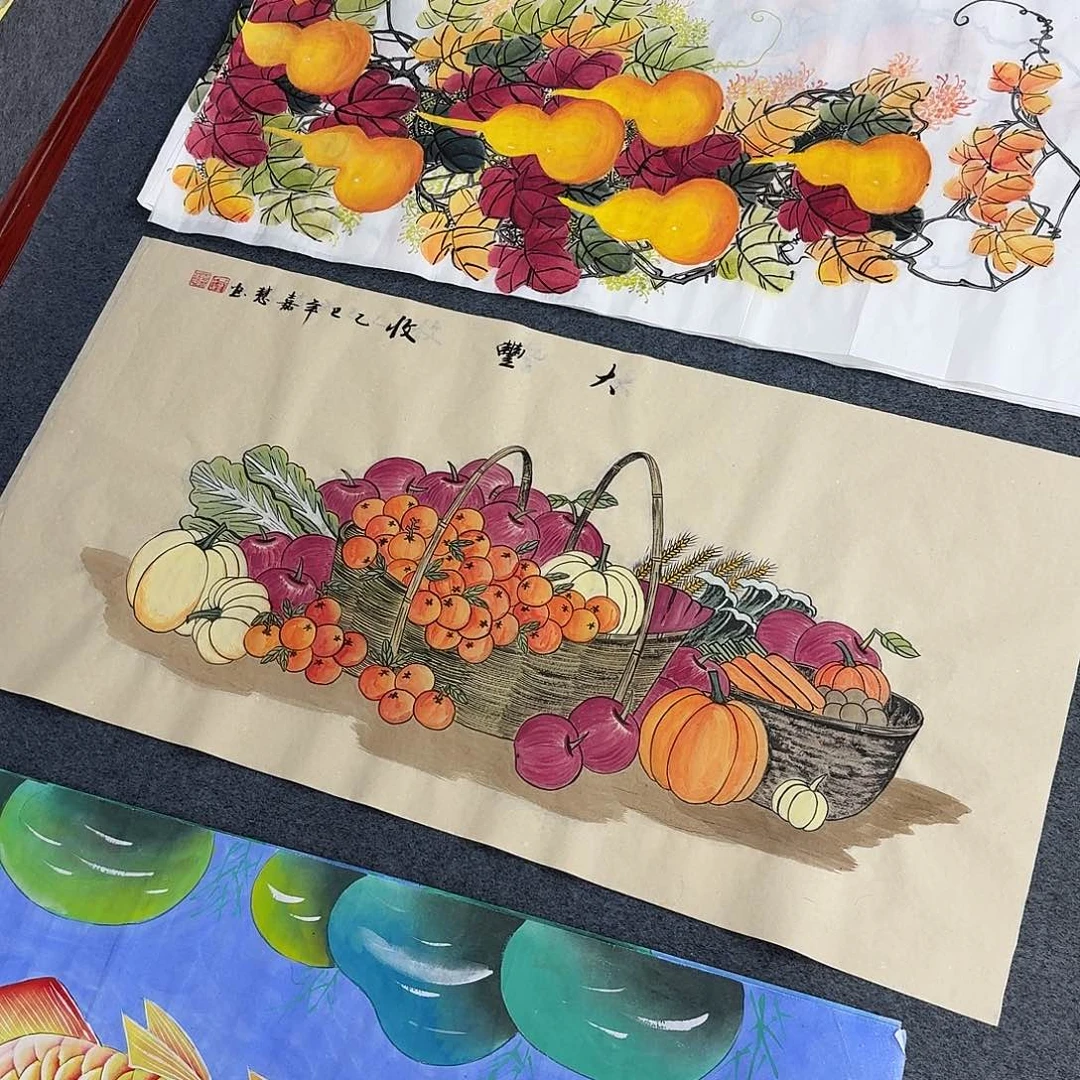 国画三尺尺寸50X100纯手绘作品