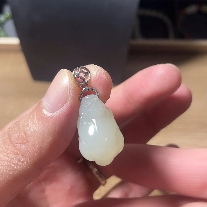 颈饰银S925镶嵌和田玉