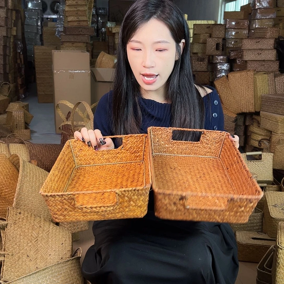 草编包/草编收纳盒微瑕疵