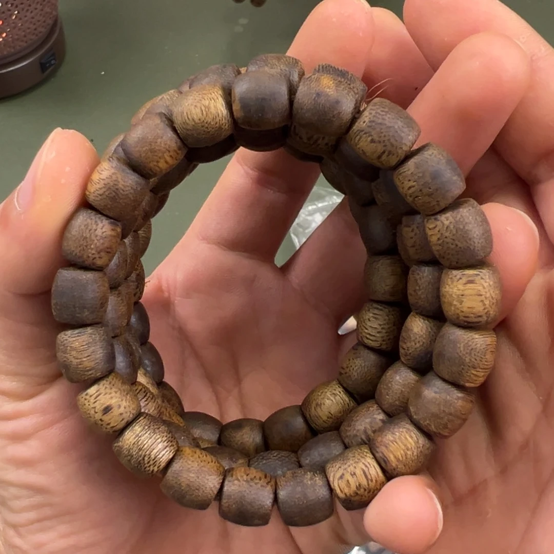 手串沉香海南流油王鼓珠单圈多样性发一09/7