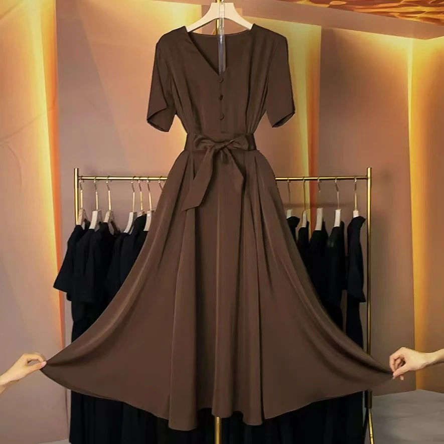 【RG143】2025年时尚气质百搭减龄显瘦新款女装连衣裙