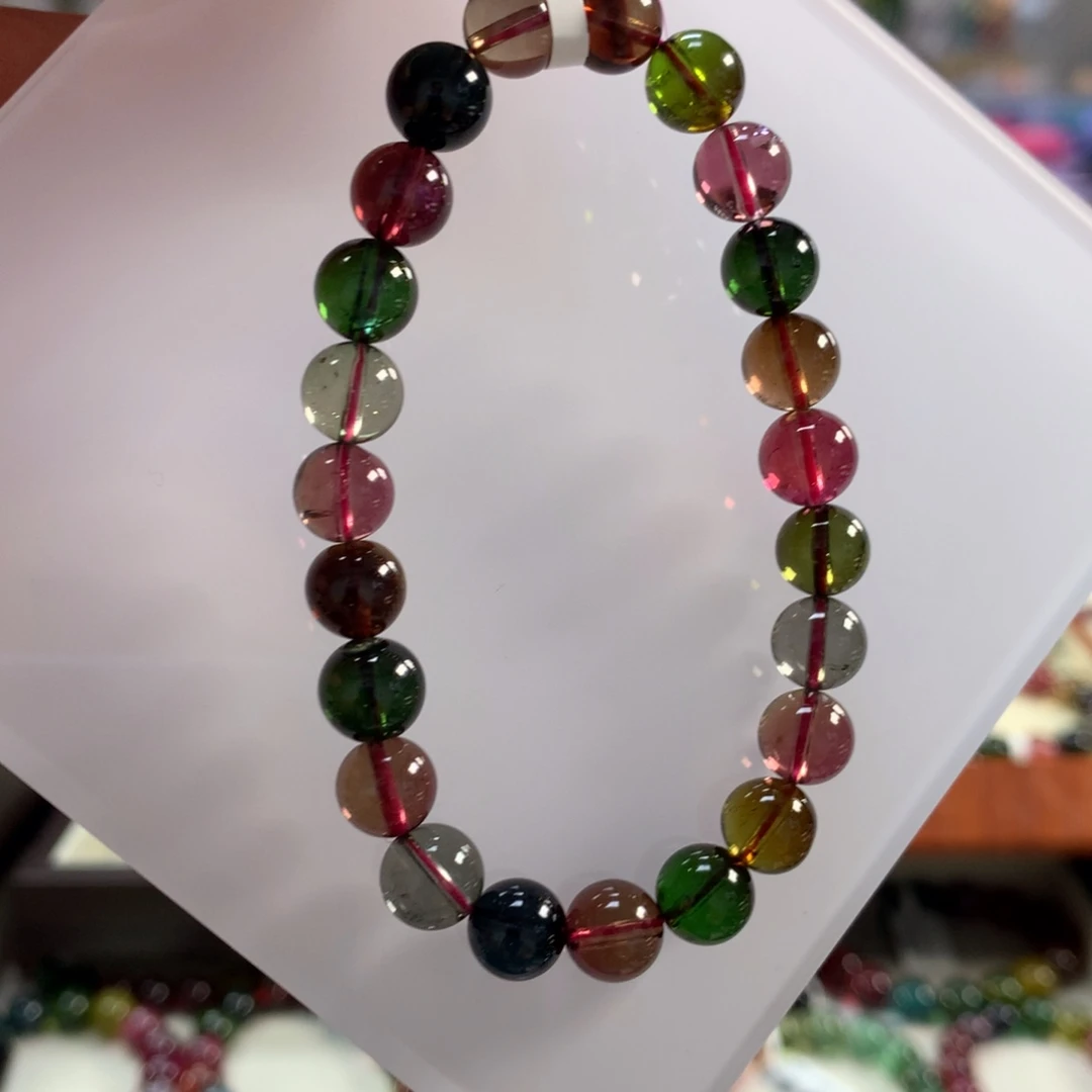 碧玺未镶嵌手链8.5左右