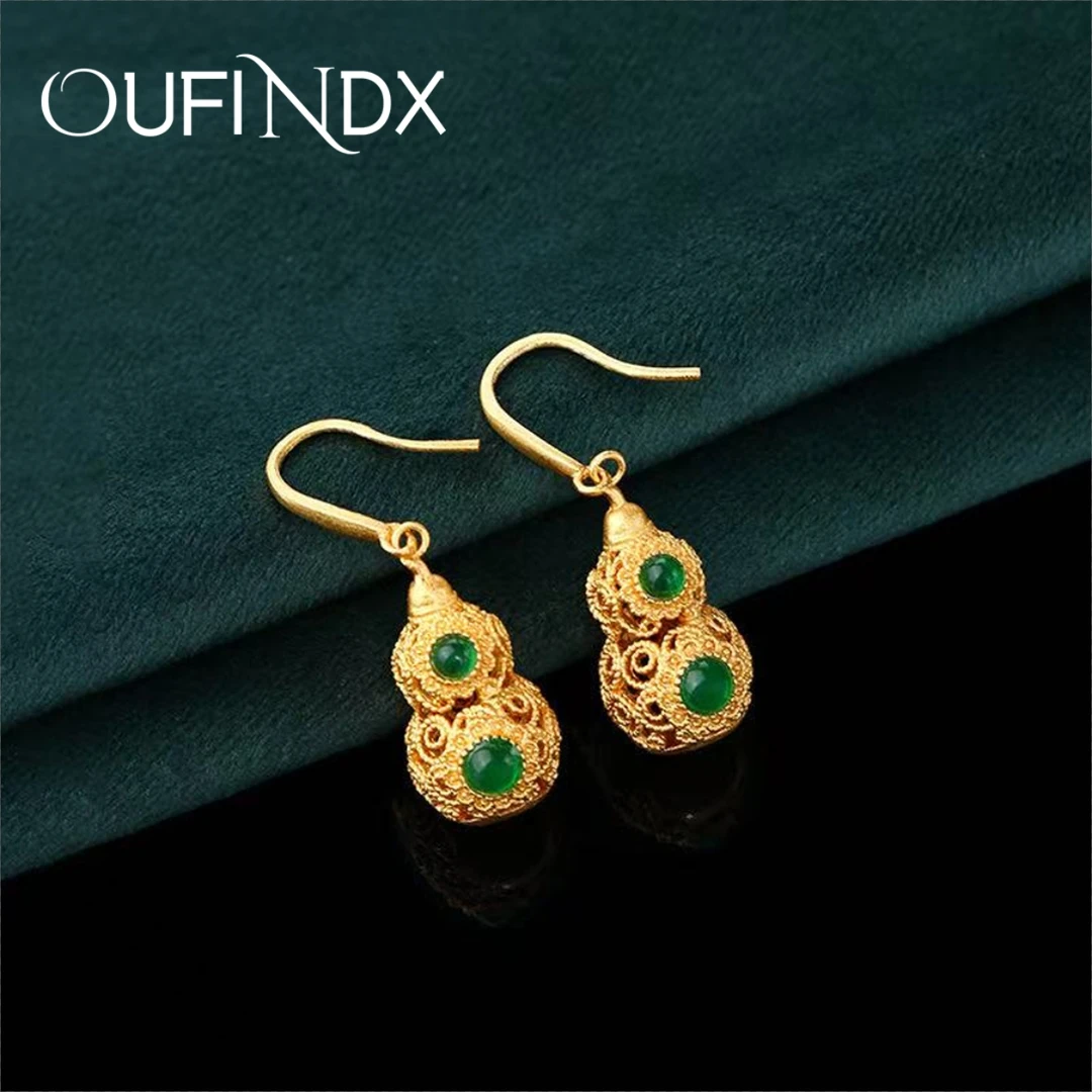 FX【预售】国潮【福禄】设计师款葫芦耳环~2315