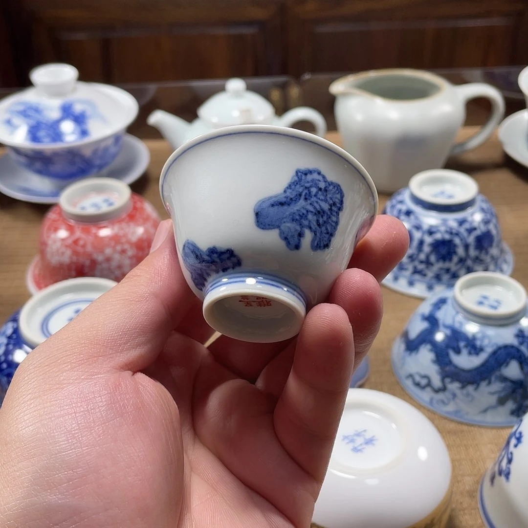 至善雅器白菜小撇口杯