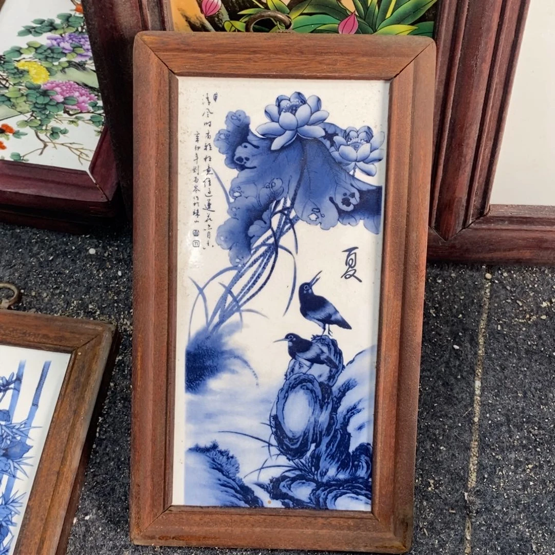 瓷片30*16 景德镇瓷板画柴窑烧制