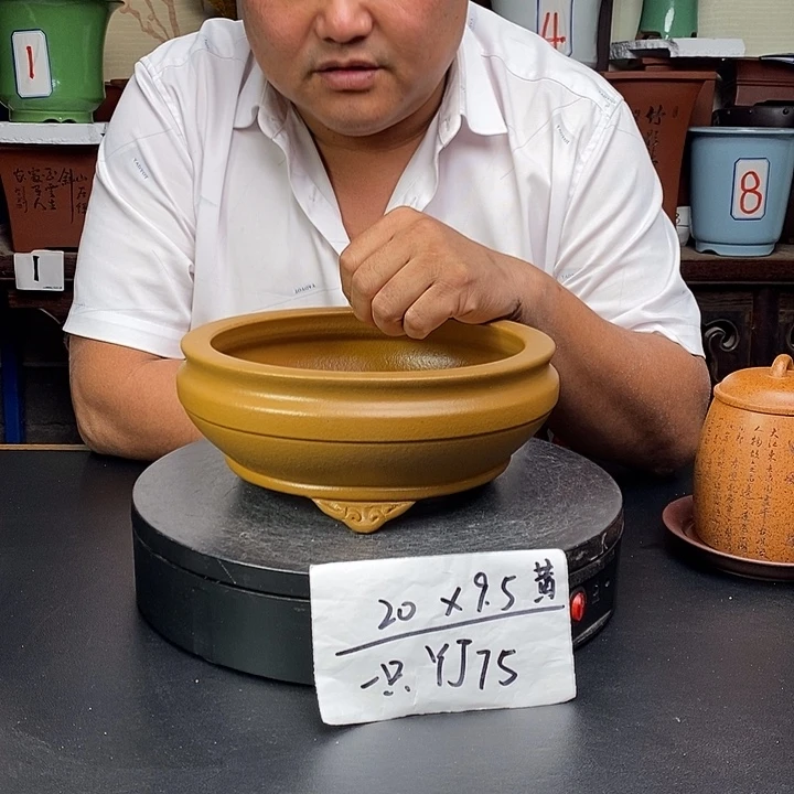 紫砂花盆货号一只YJ75