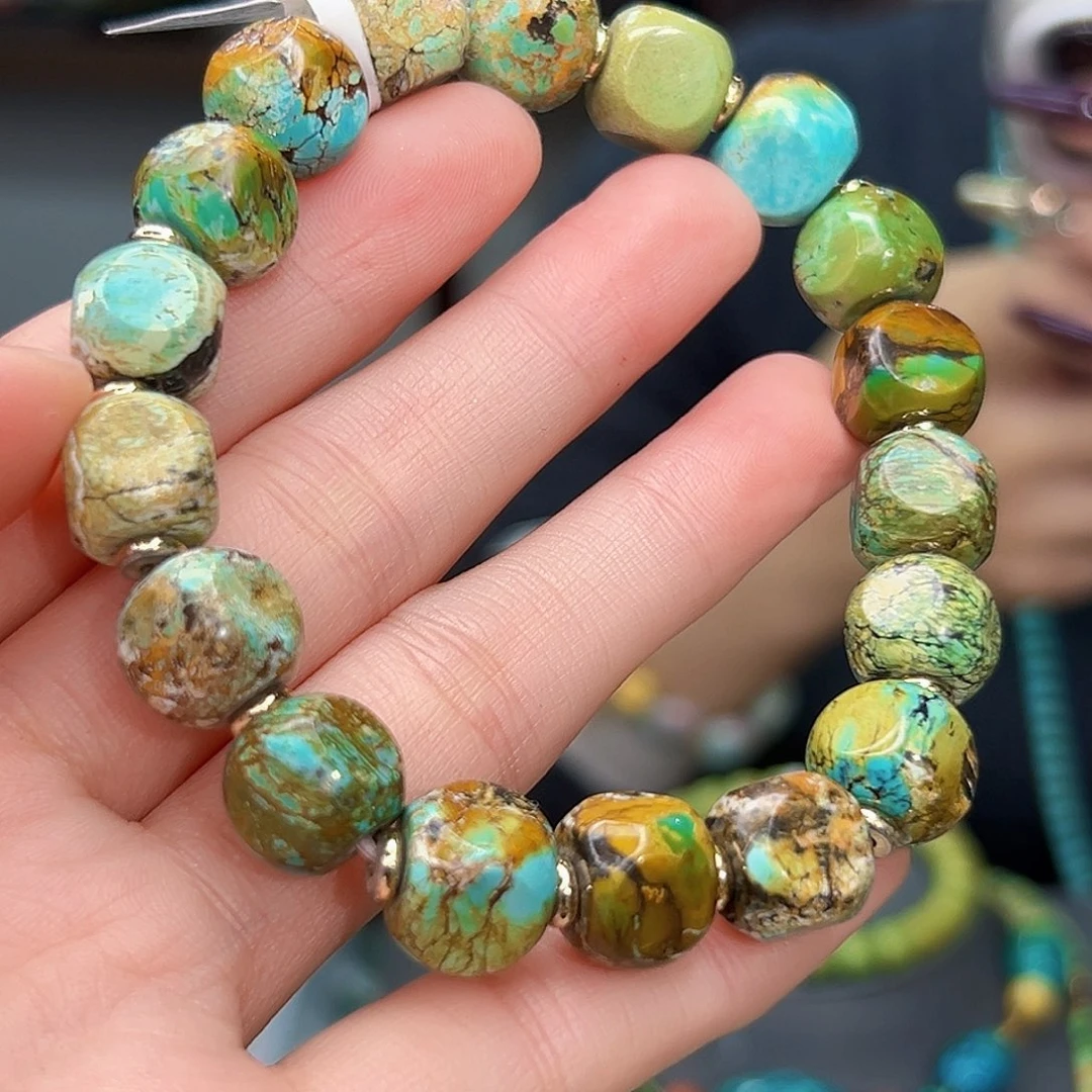 绿松石珠宝奇石未镶嵌小**乐