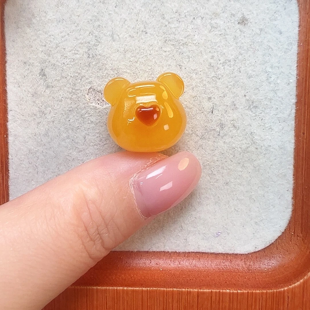 画***猫琥珀未镶嵌珠宝奇石