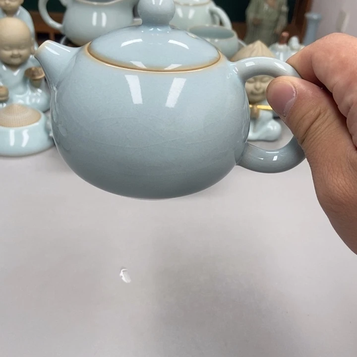 瓷S*A天青色张君老师瑕西施壶